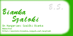 bianka szaloki business card