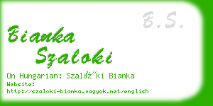 bianka szaloki business card